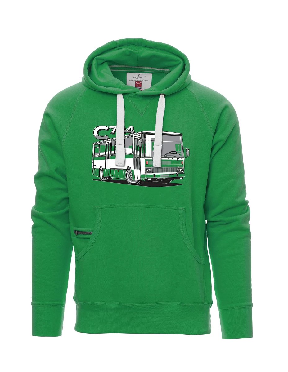 Green men´s sweatshirt bus C734