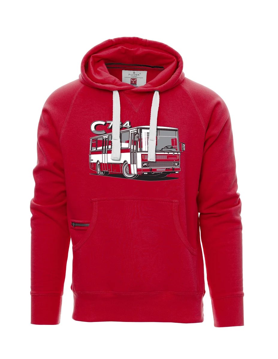 Red men´s sweatshirt bus C734