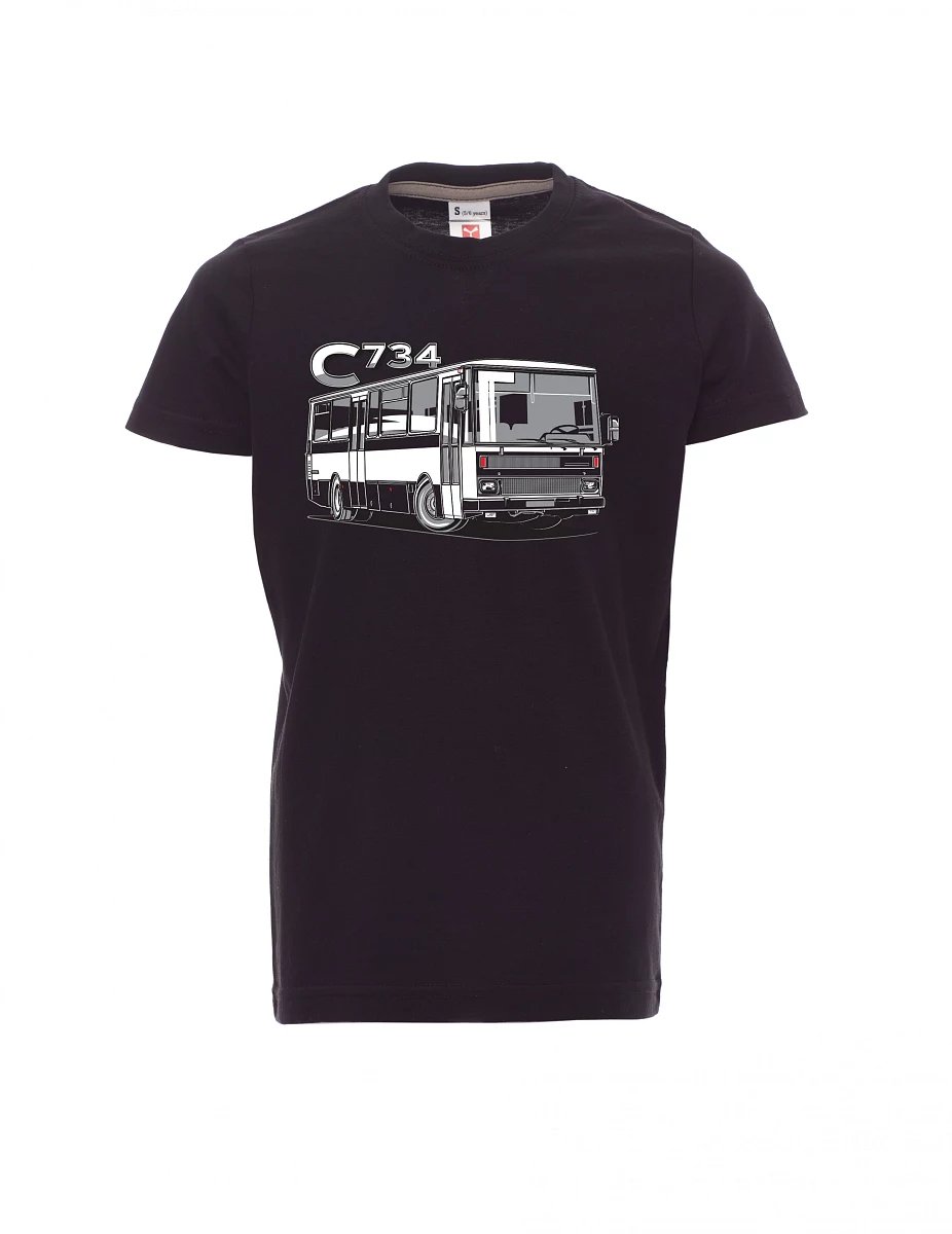 Black children´s T-shirt bus C734