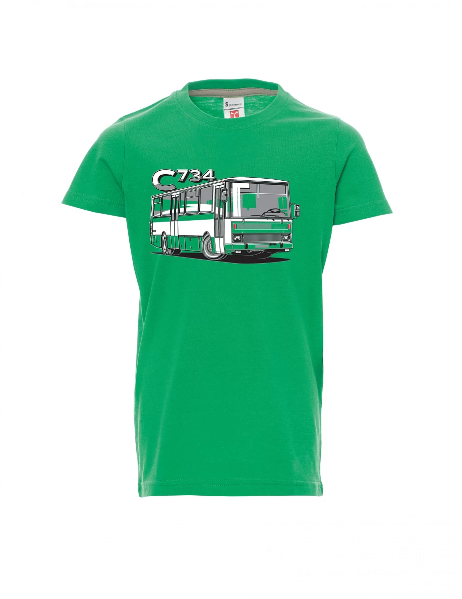 Green children´s T-shirt bus C734
