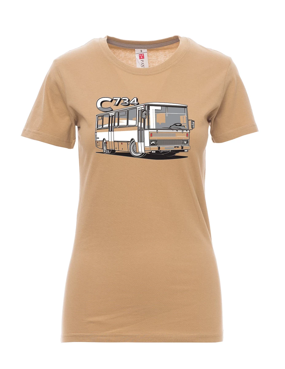 Brown women´s T-shirt bus C734