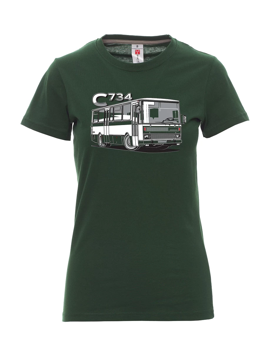 Dark green women´s T-shirt bus C734