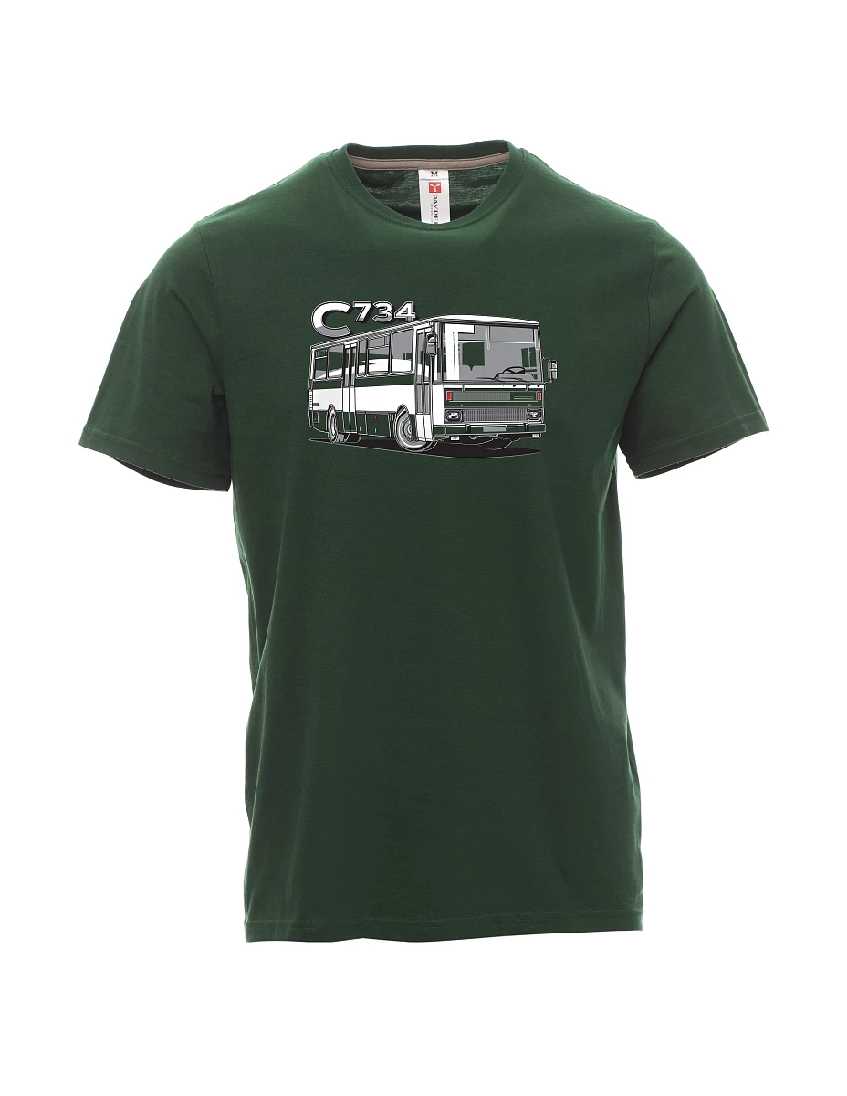 Dark green men´s T-shirt bus C734