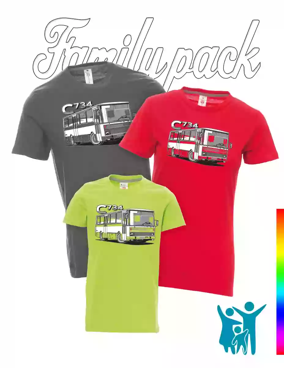 Family set of t-shirts bus C734