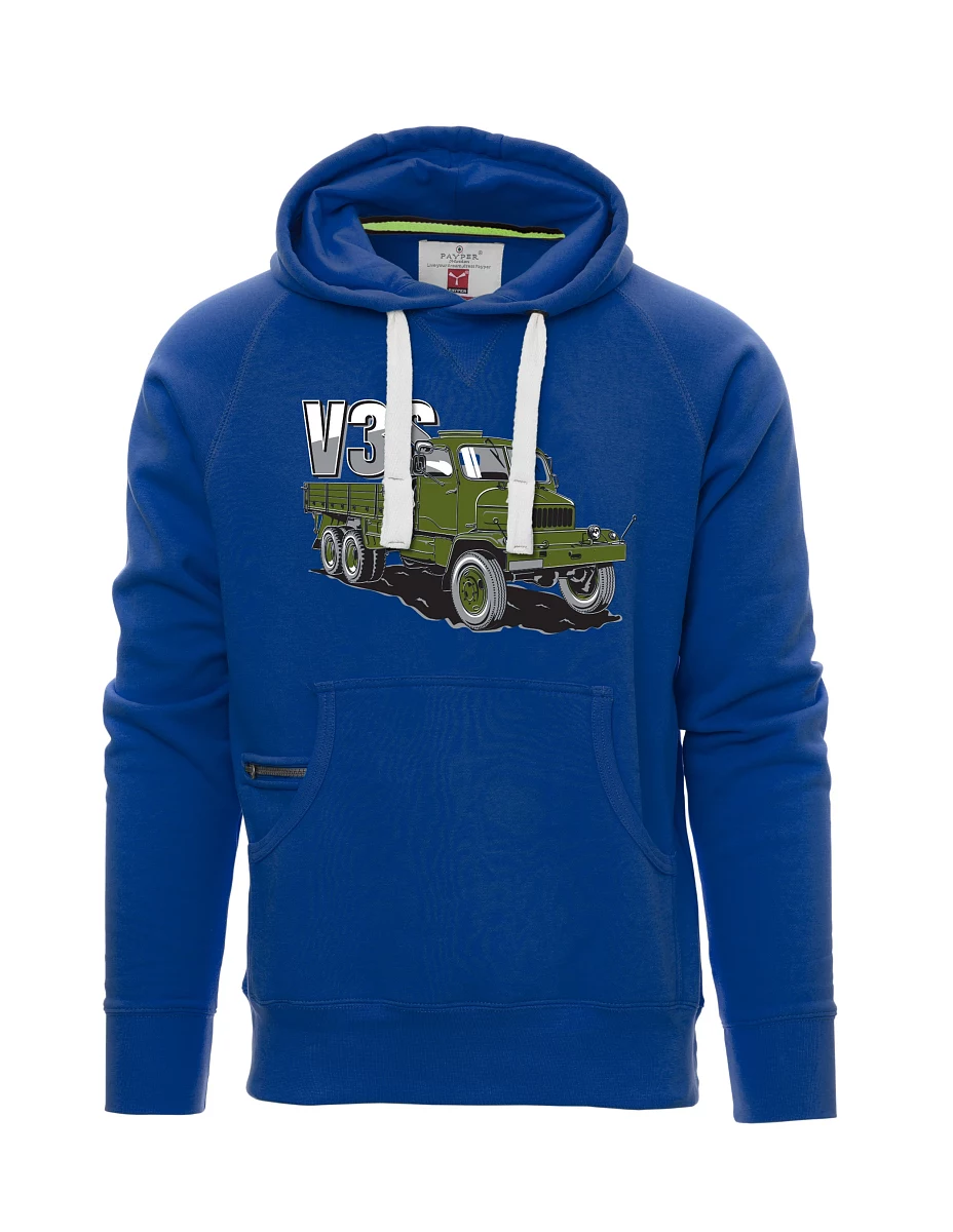 Blue men´s sweatshirt Truck V3S Flatbed truck