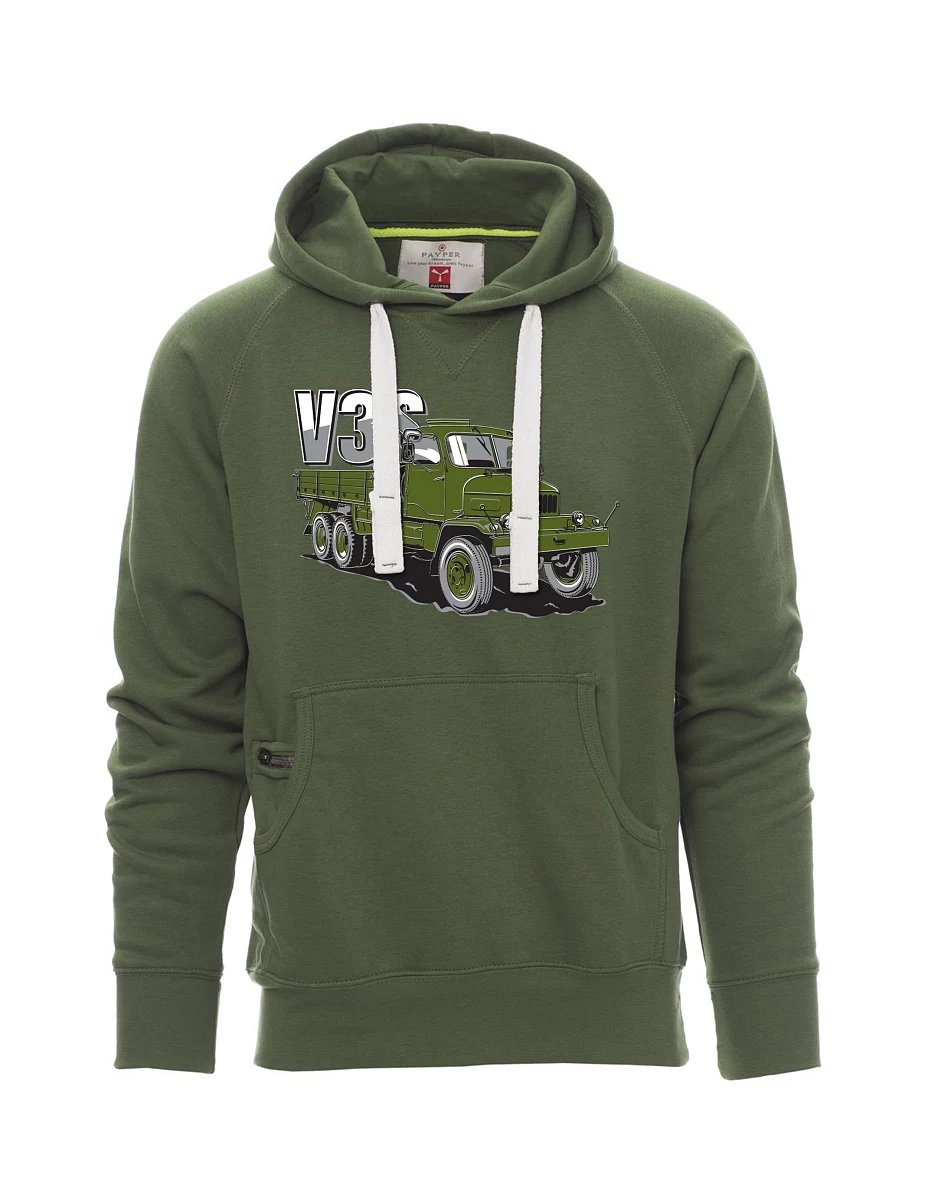 Dark green men´s sweatshirt Truck V3S Flatbed truck