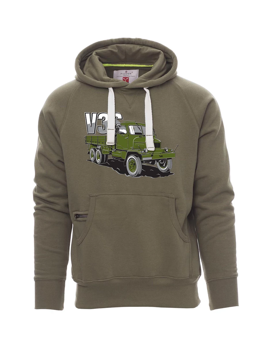 Khaki men´s sweatshirt Truck V3S Flatbed truck