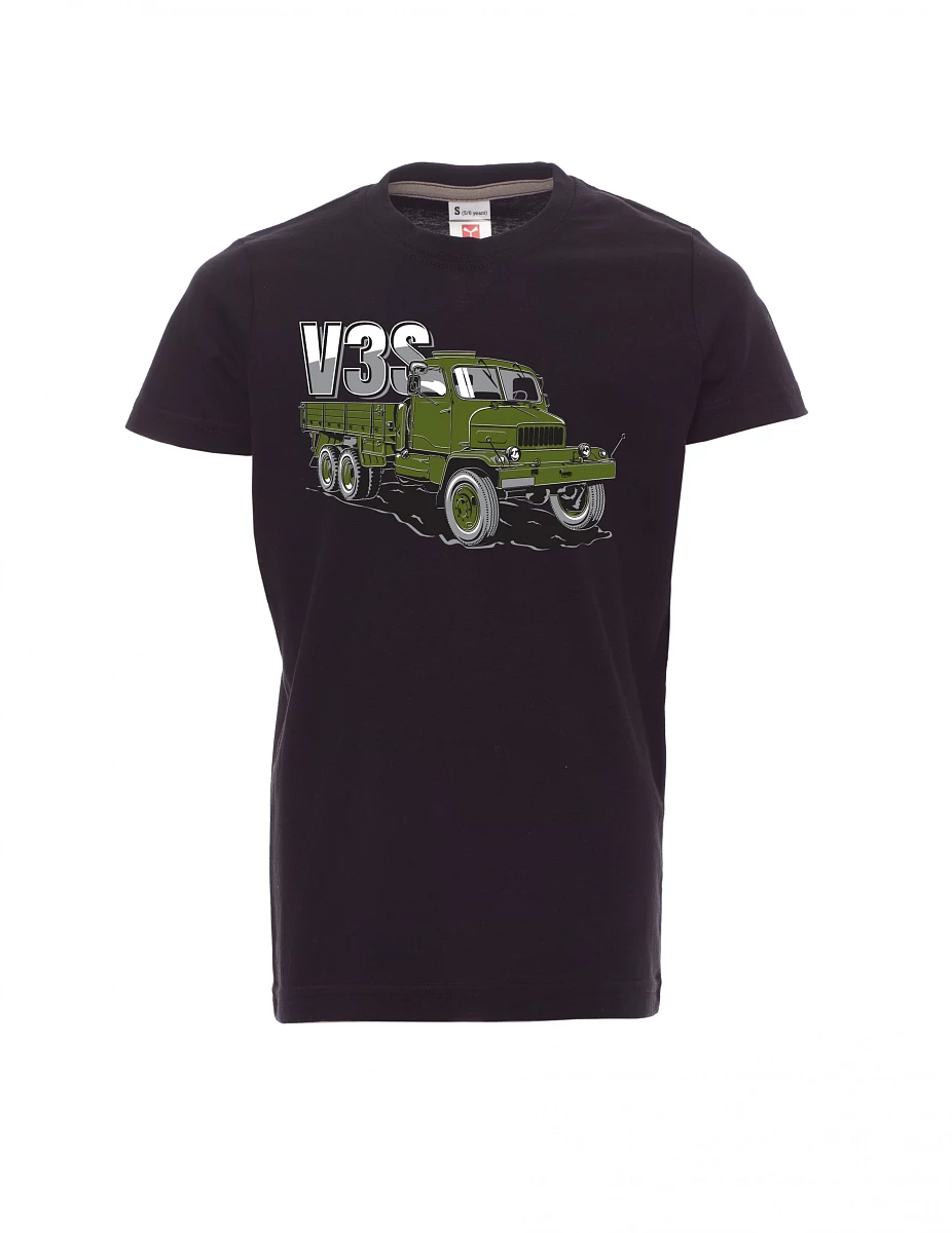 Black children´s T-shirt Truck V3S Flatbed truck
