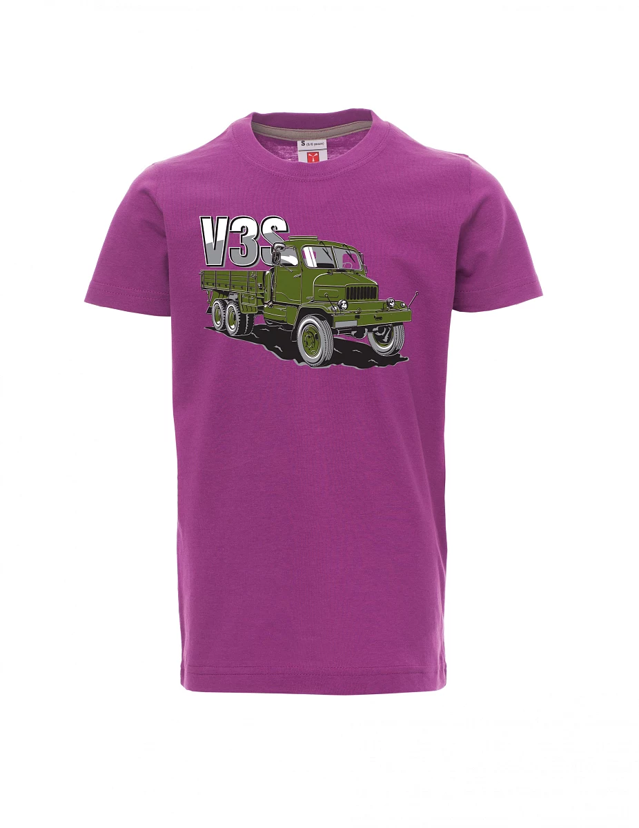 Purple children´s T-shirt Truck V3S Flatbed truck