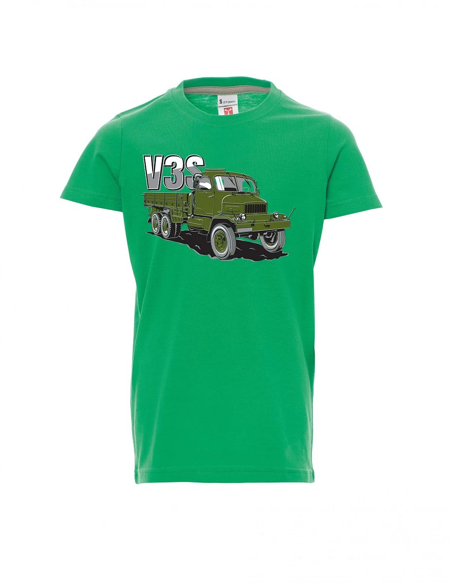 Green children´s T-shirt Truck V3S Flatbed truck