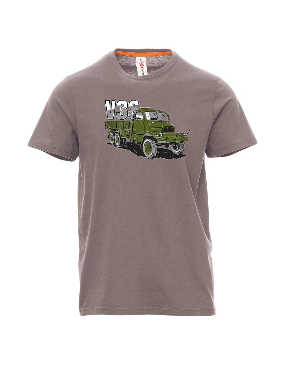 Steel gray men´s T-shirt Truck V3S Flatbed truck