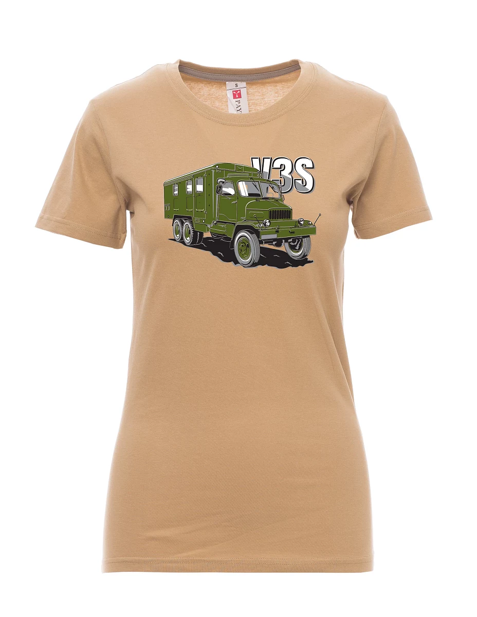 Brown women´s T-shirt Truck V3S  Cabinet