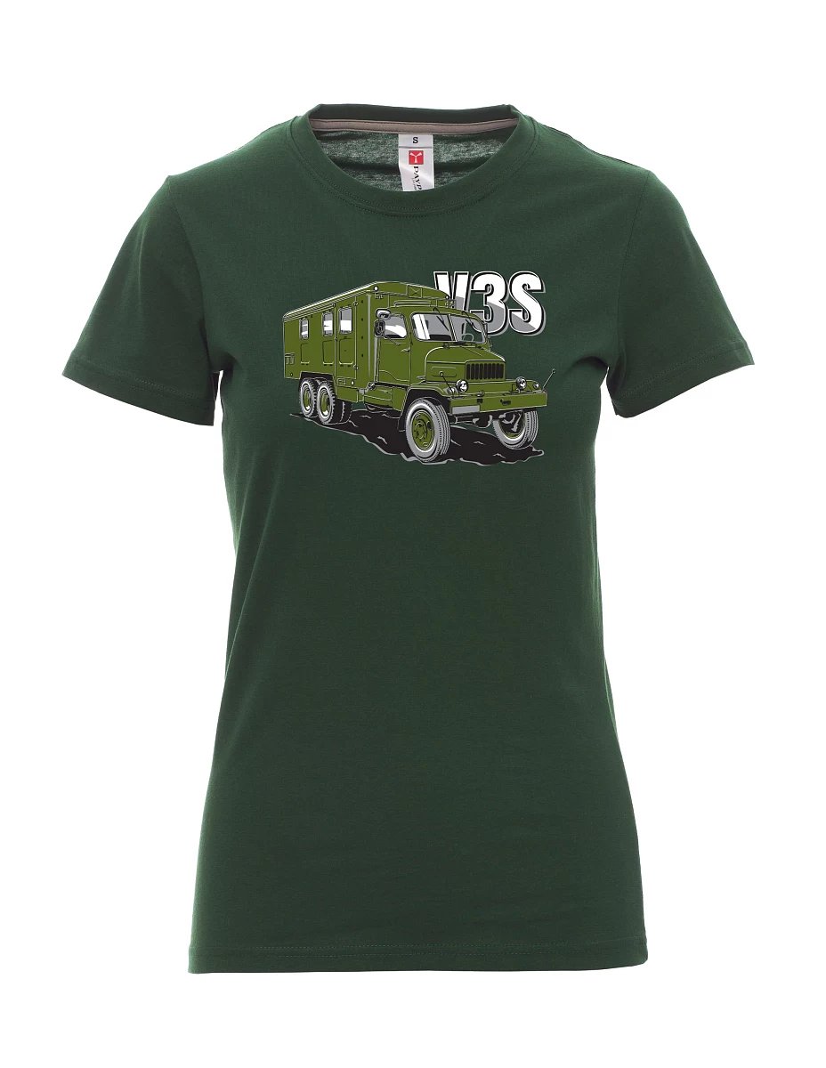 Dark green women´s T-shirt Truck V3S  Cabinet