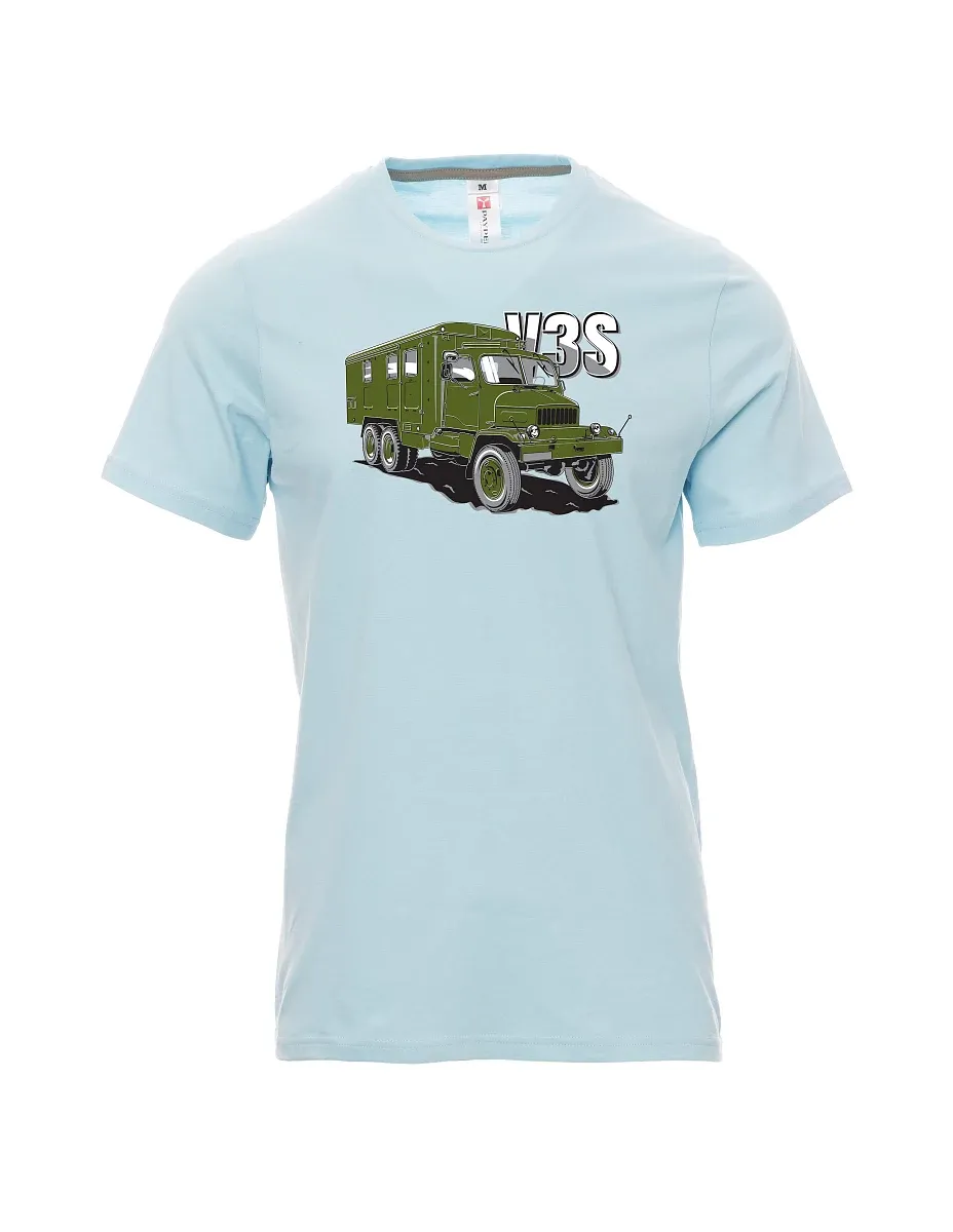 Pale blue men´s T-shirt Truck V3S  Cabinet