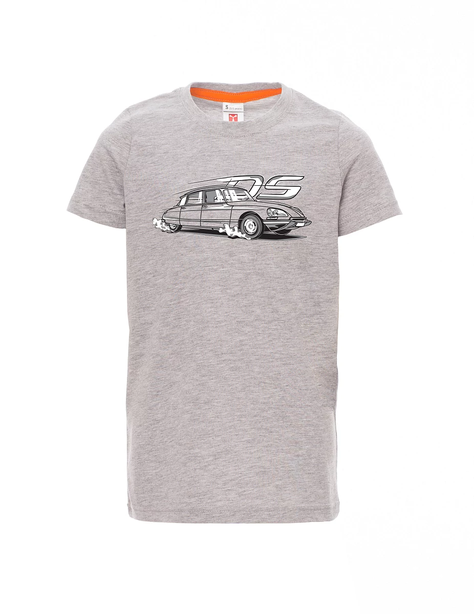 Grey melange children´s T-shirt french veteran DS