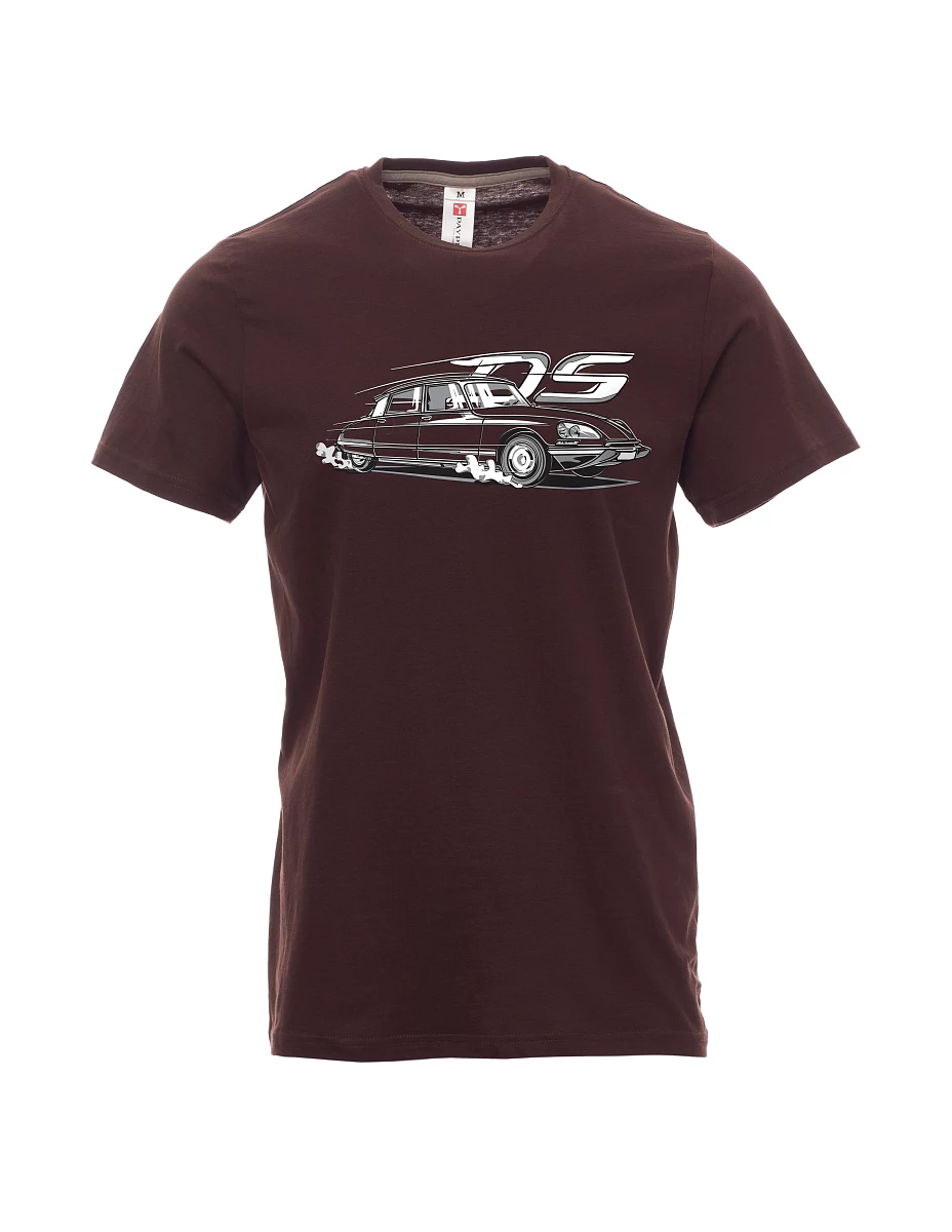 Dark brown men´s T-shirt french veteran DS