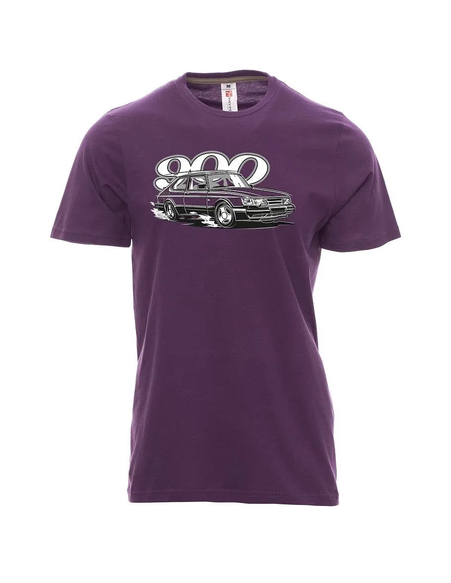 Purple men´s T-shirt Saab 900
