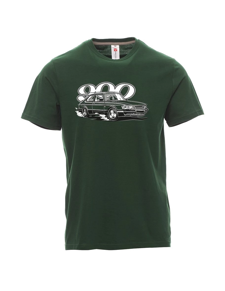 Dark green men´s T-shirt Saab 900