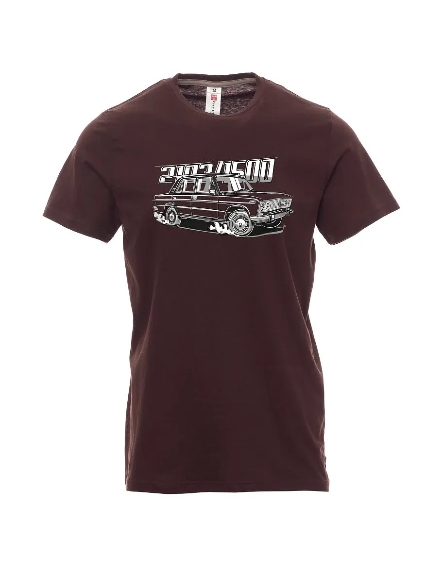 Dark brown men´s T-shirt Lada 2103 / VAZ 1500