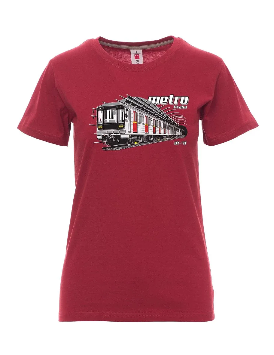 Burgundy women´s T-shirt Metro 81-71