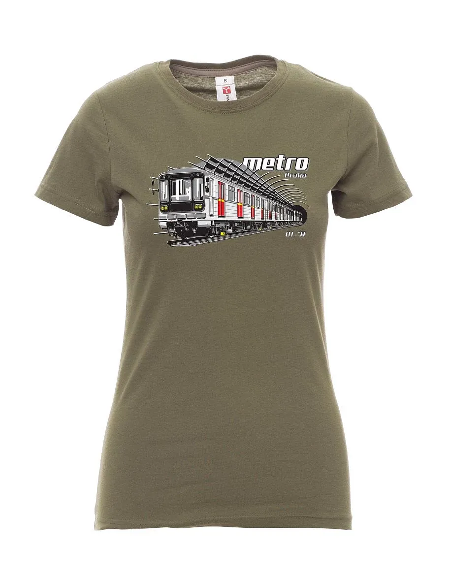 Khaki women´s T-shirt Metro 81-71