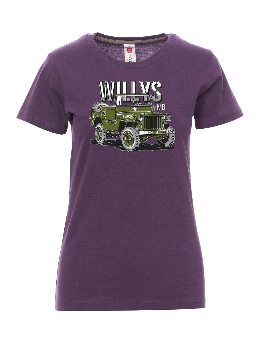 Purple women´s T-shirt Willys MB