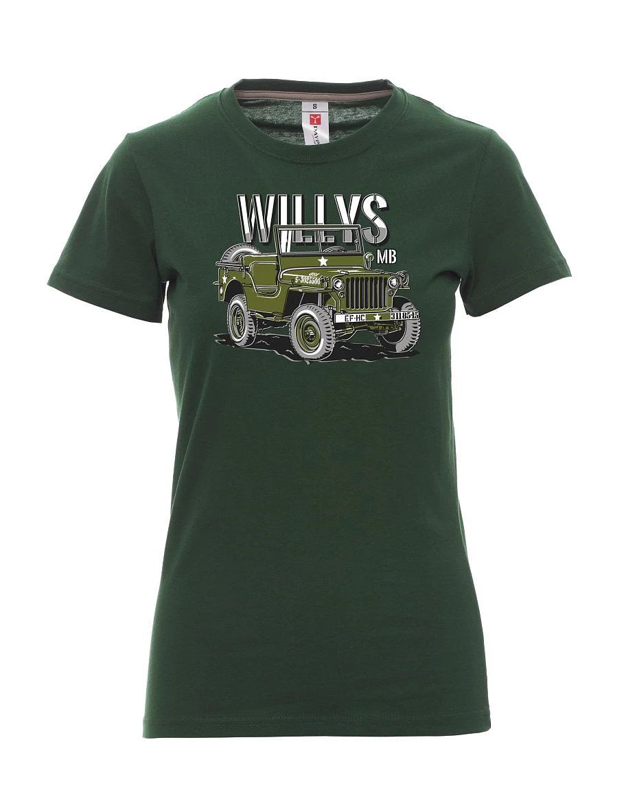 Dark green women´s T-shirt Willys MB