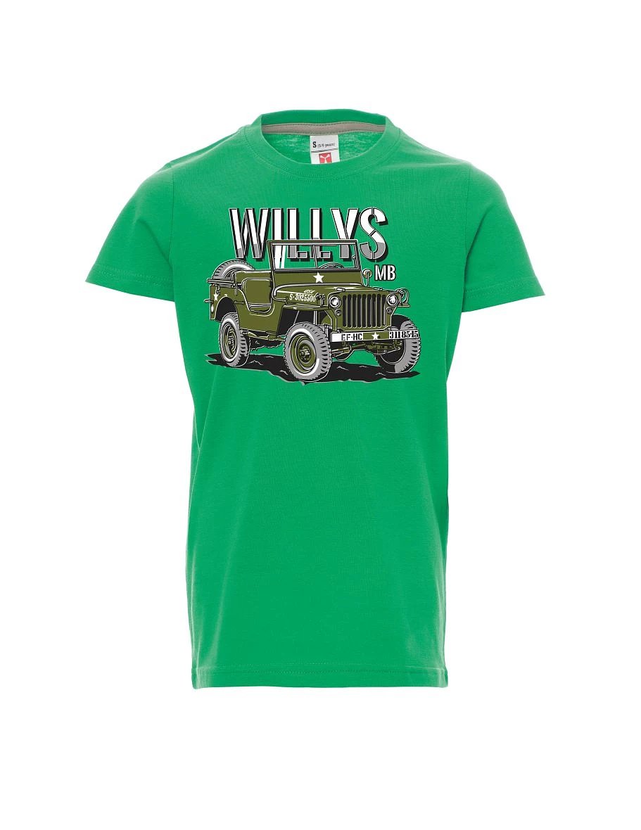 Green children´s T-shirt Willys MB
