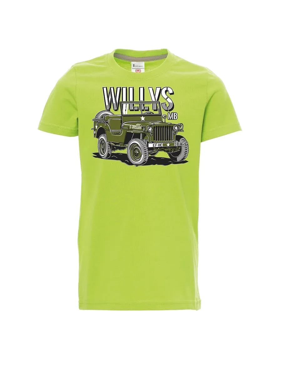 Light green children´s T-shirt Willys MB