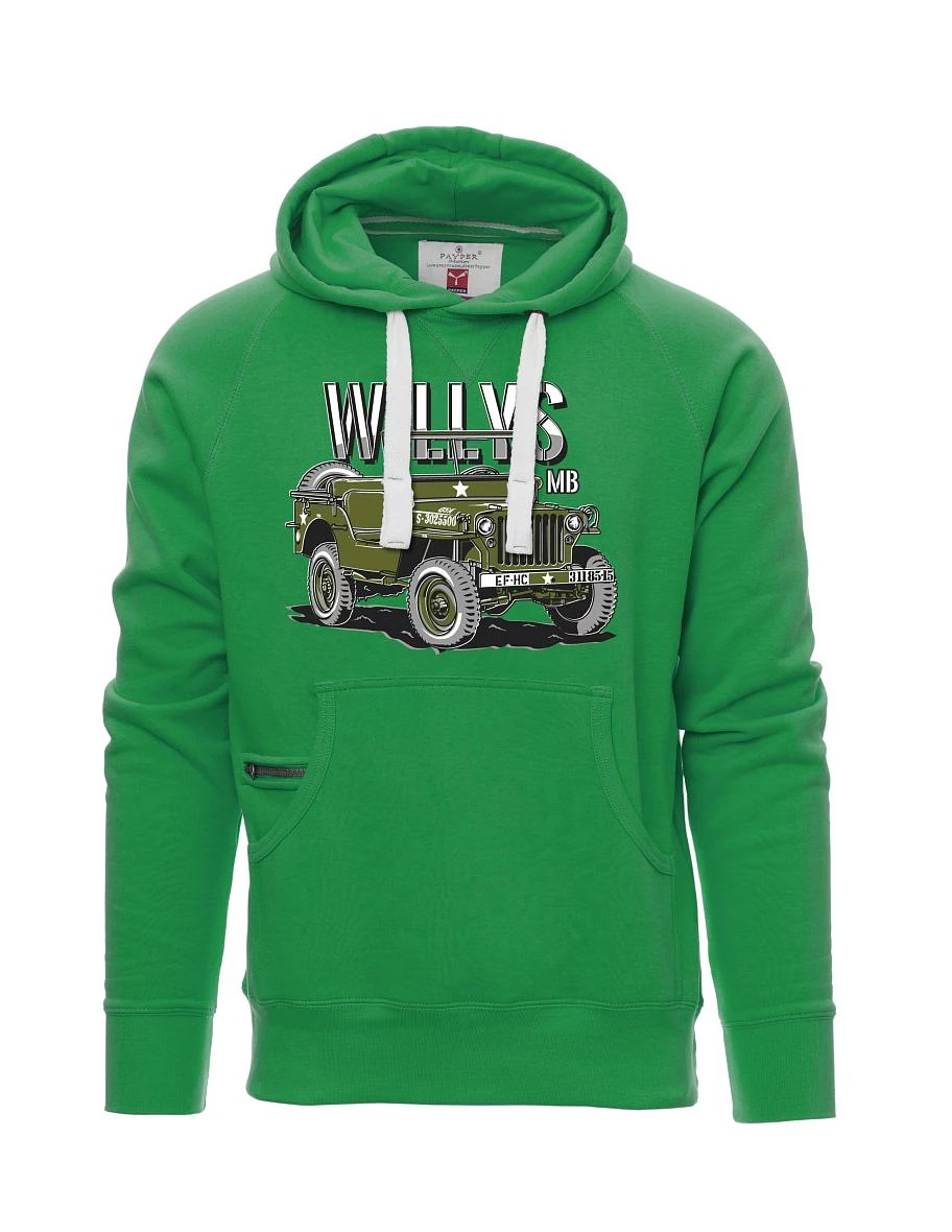 Green men´s sweatshirt Willys MB