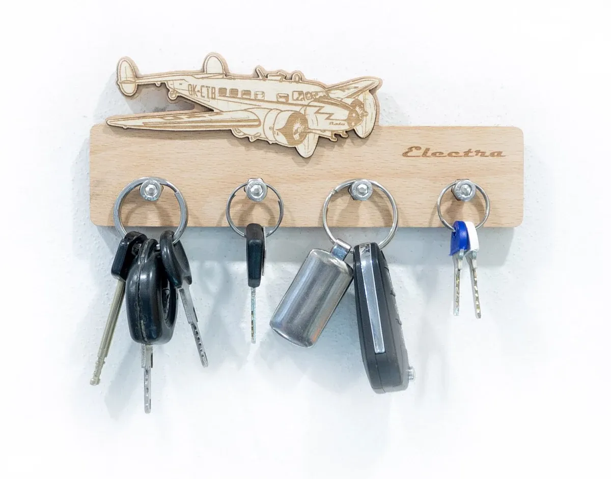 Wooden key hanger Lockheed L-10