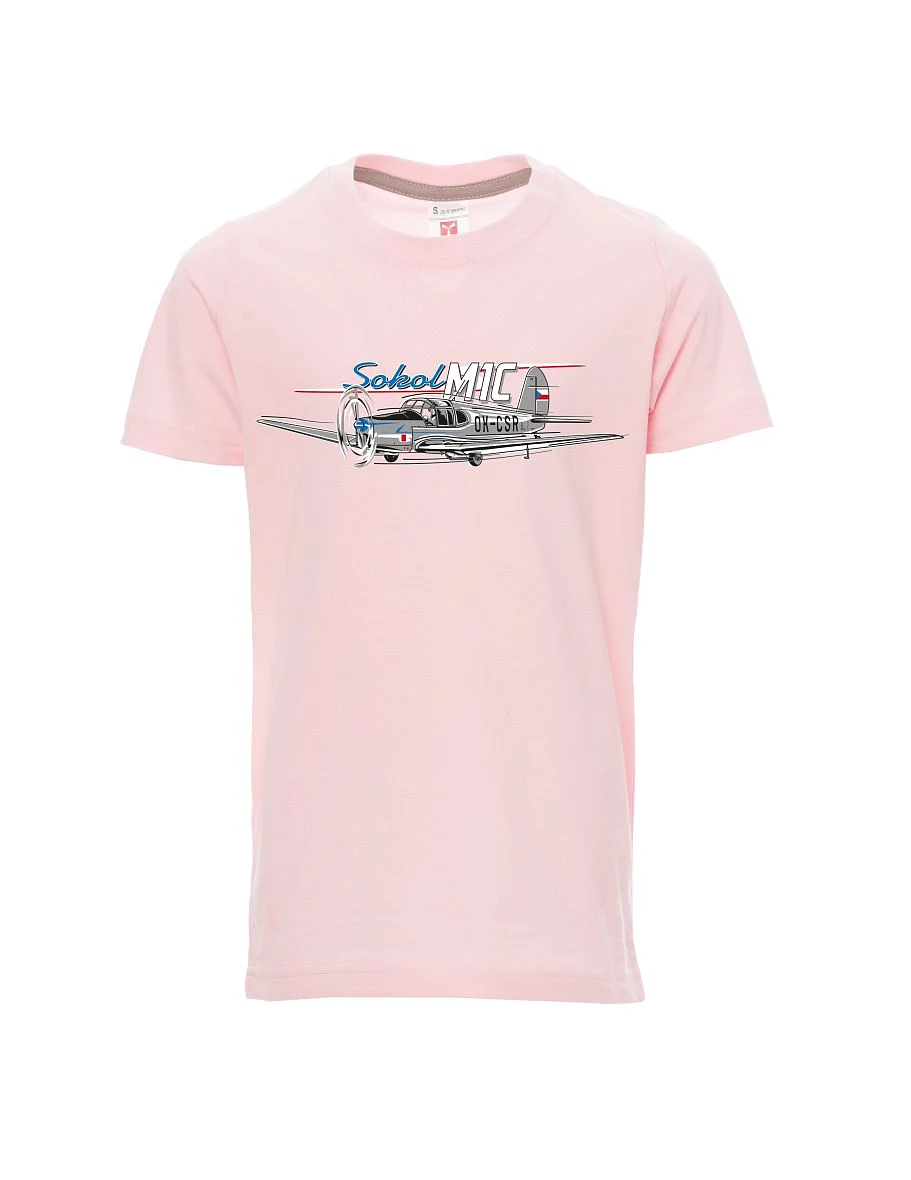 Light pink children´s T-shirt Sokol aircraft