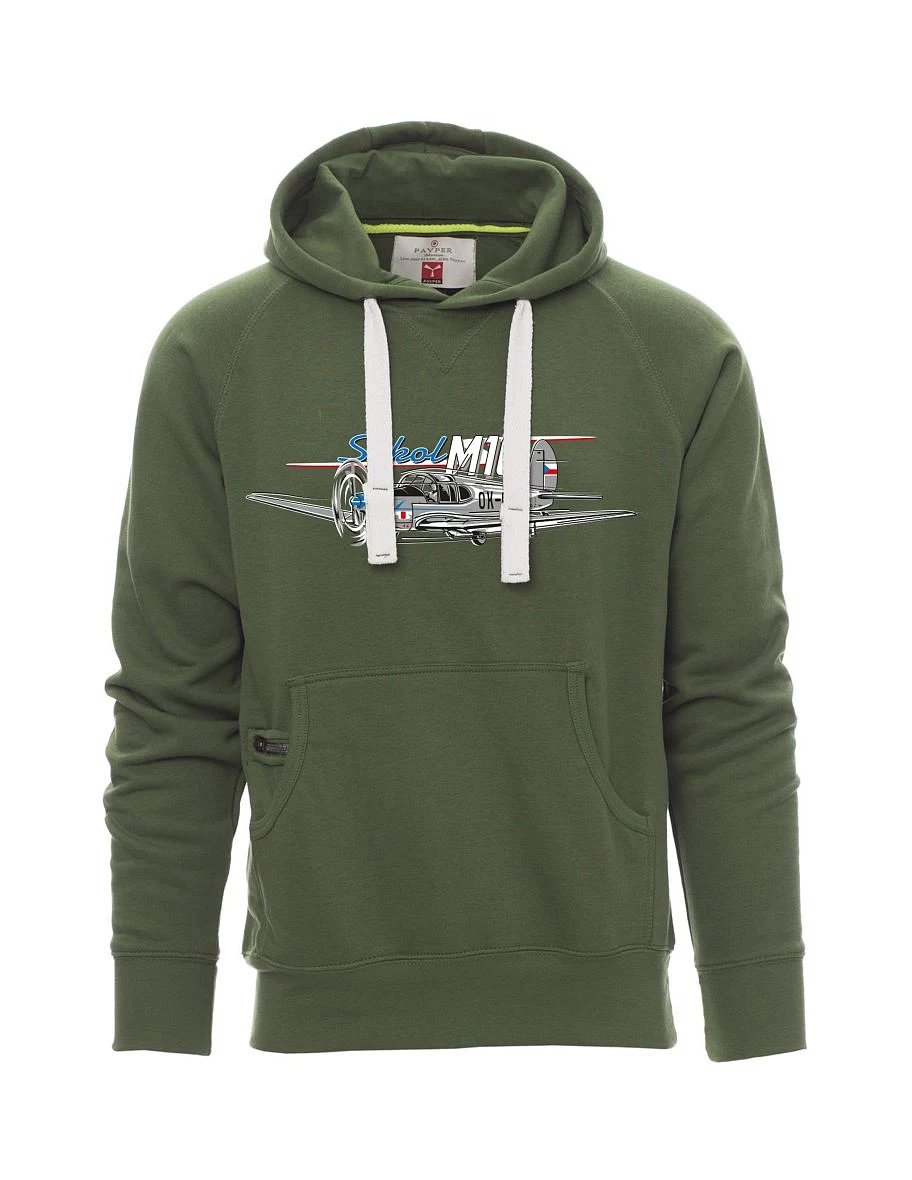 Dark green men´s sweatshirt Sokol aircraft