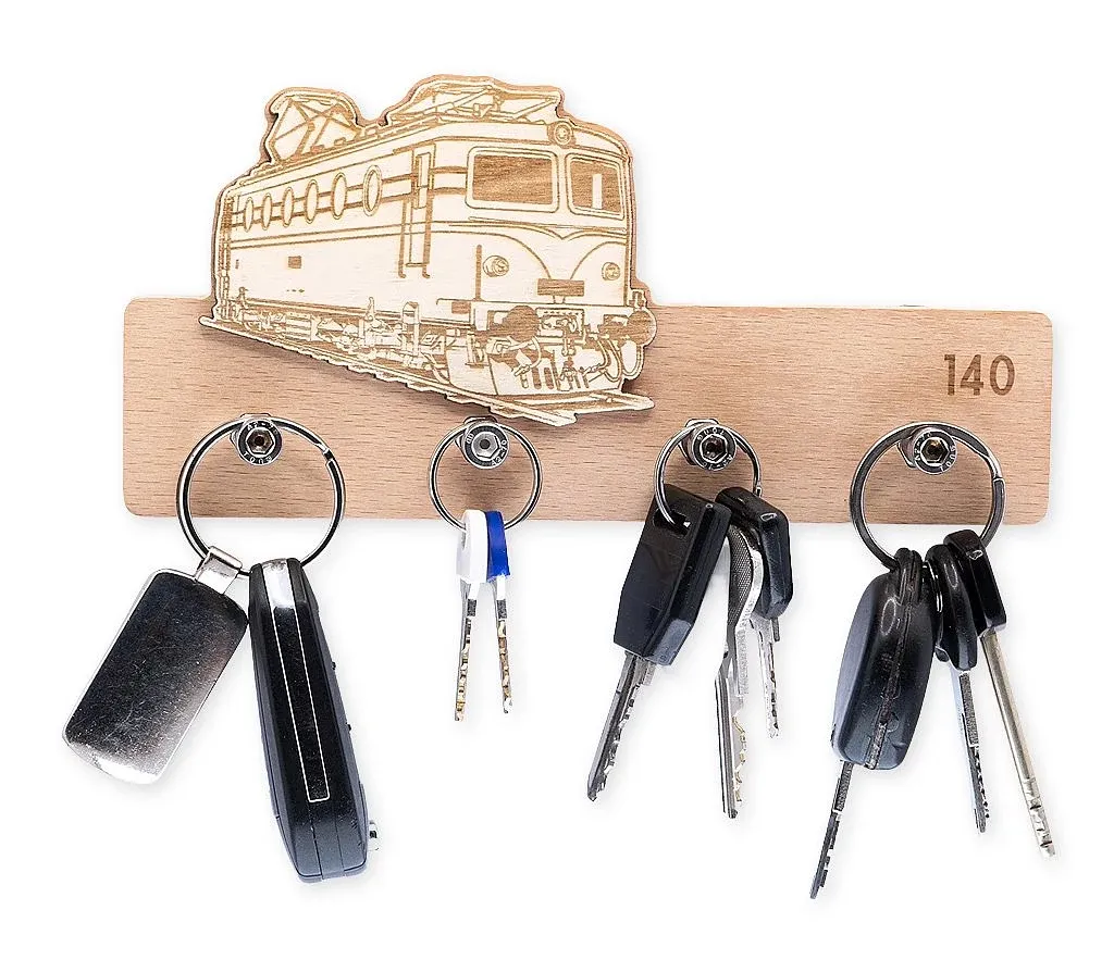 Wooden key hanger Locomotive 140