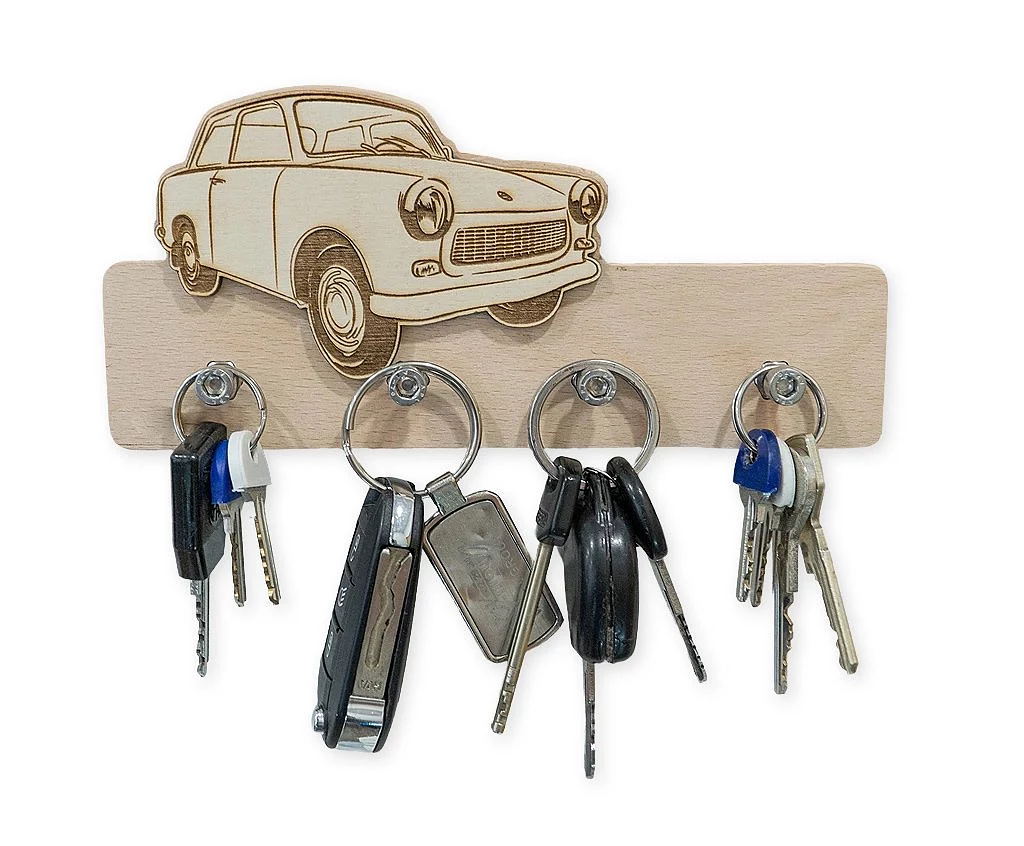 Wooden key hanger with Trabantem