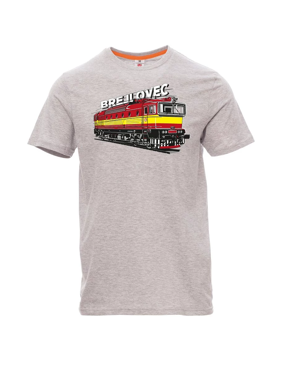 Gray melange men´s T-shirt Locomotive 753