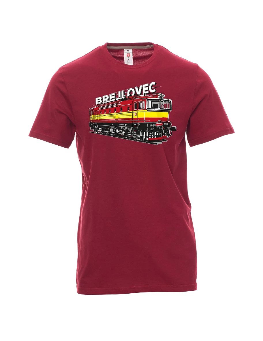 Dark red men´s T-shirt Locomotive 753
