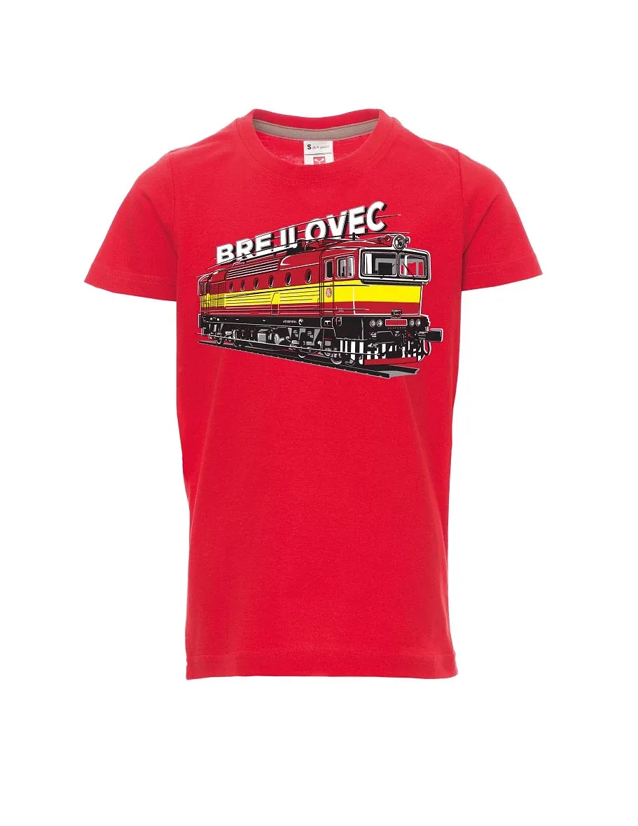Red children´s T-shirt Locomotive 753
