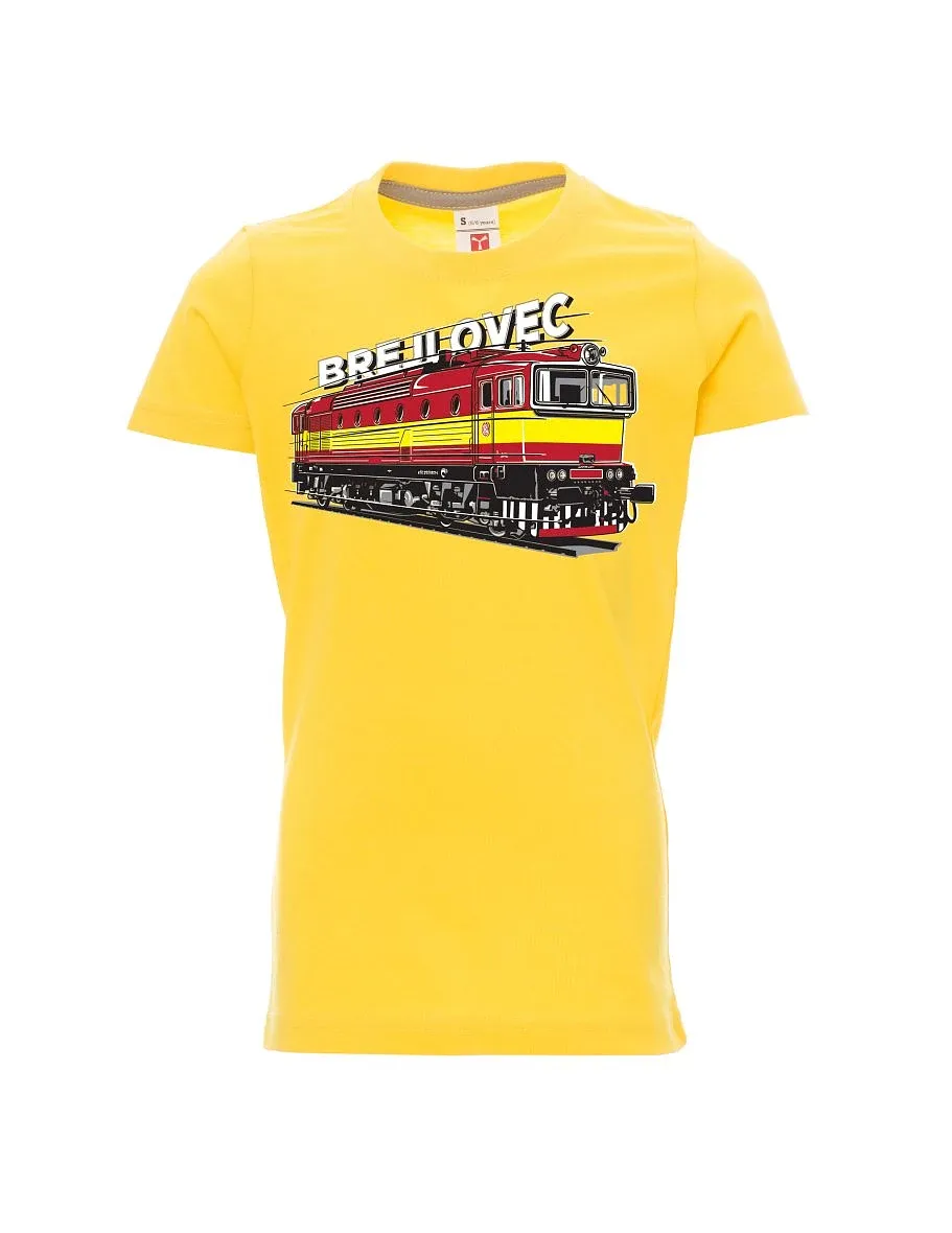 Yellow children´s T-shirt Locomotive 753