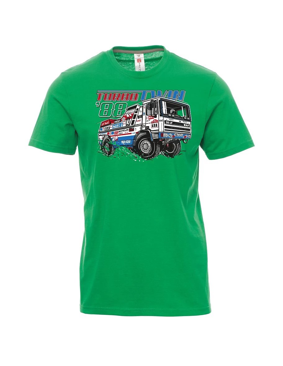 Green men´s T-shirt TurboTwin from dakar 1988