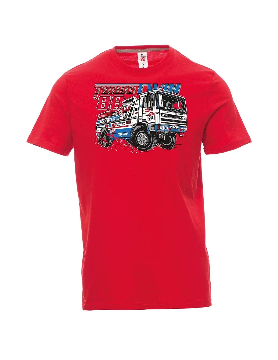 Red men´s T-shirt TurboTwin from dakar 1988