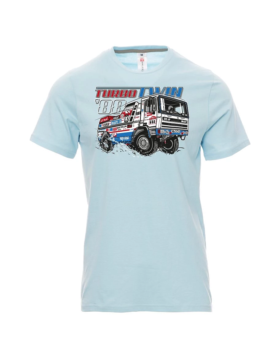 Pale blue men´s T-shirt TurboTwin from dakar 1988