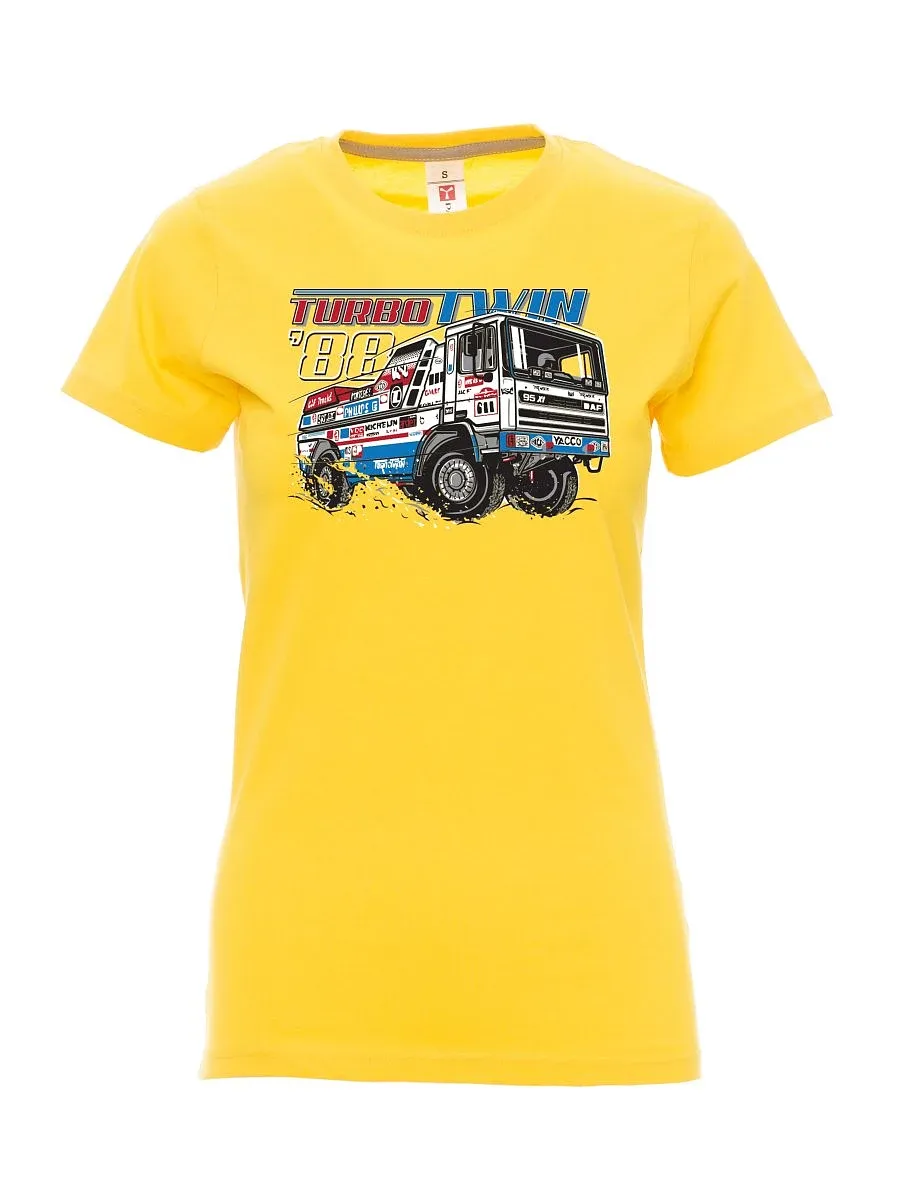 Yellow women´s T-shirt TurboTwin from Dakar 1988