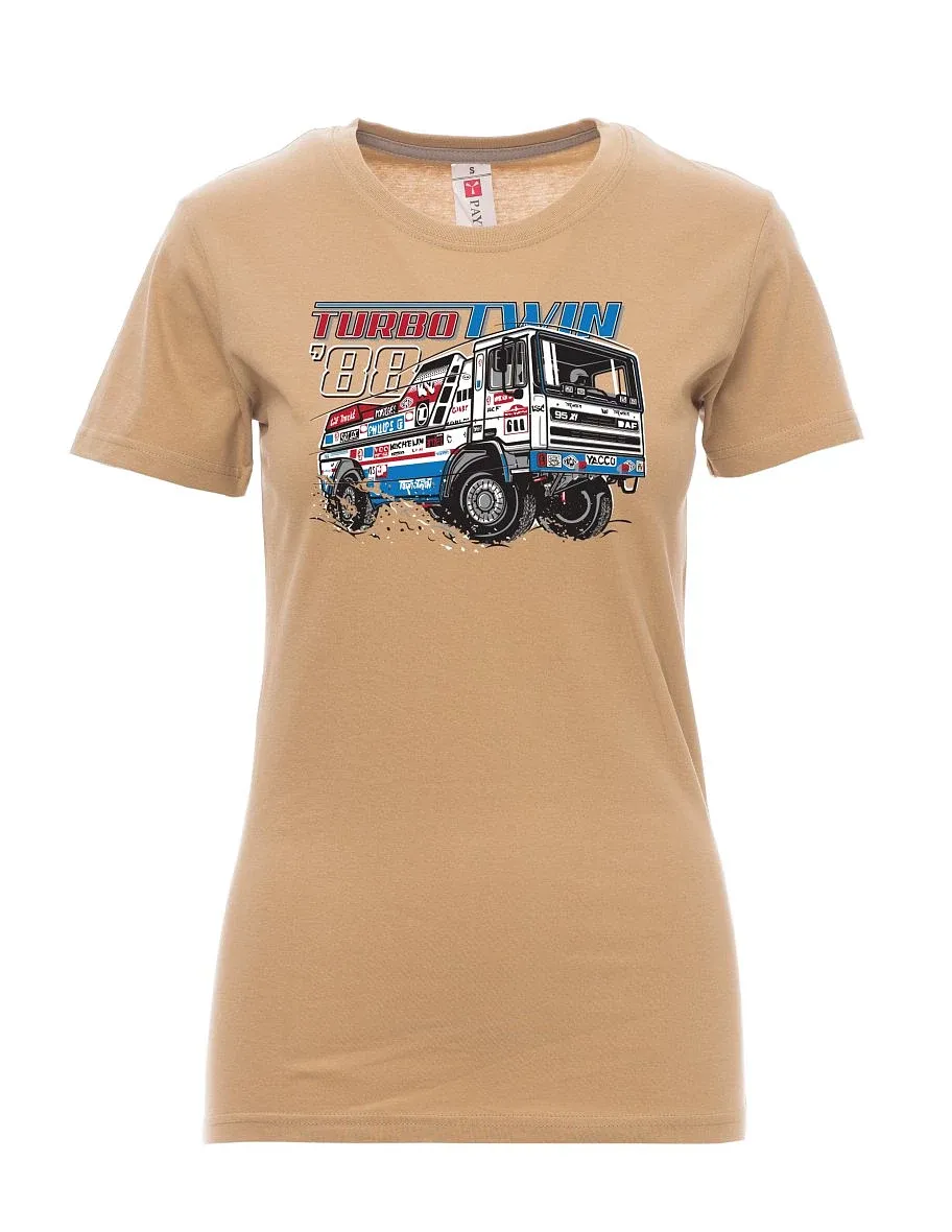 Brown women´s T-shirt TurboTwin from Dakar 1988