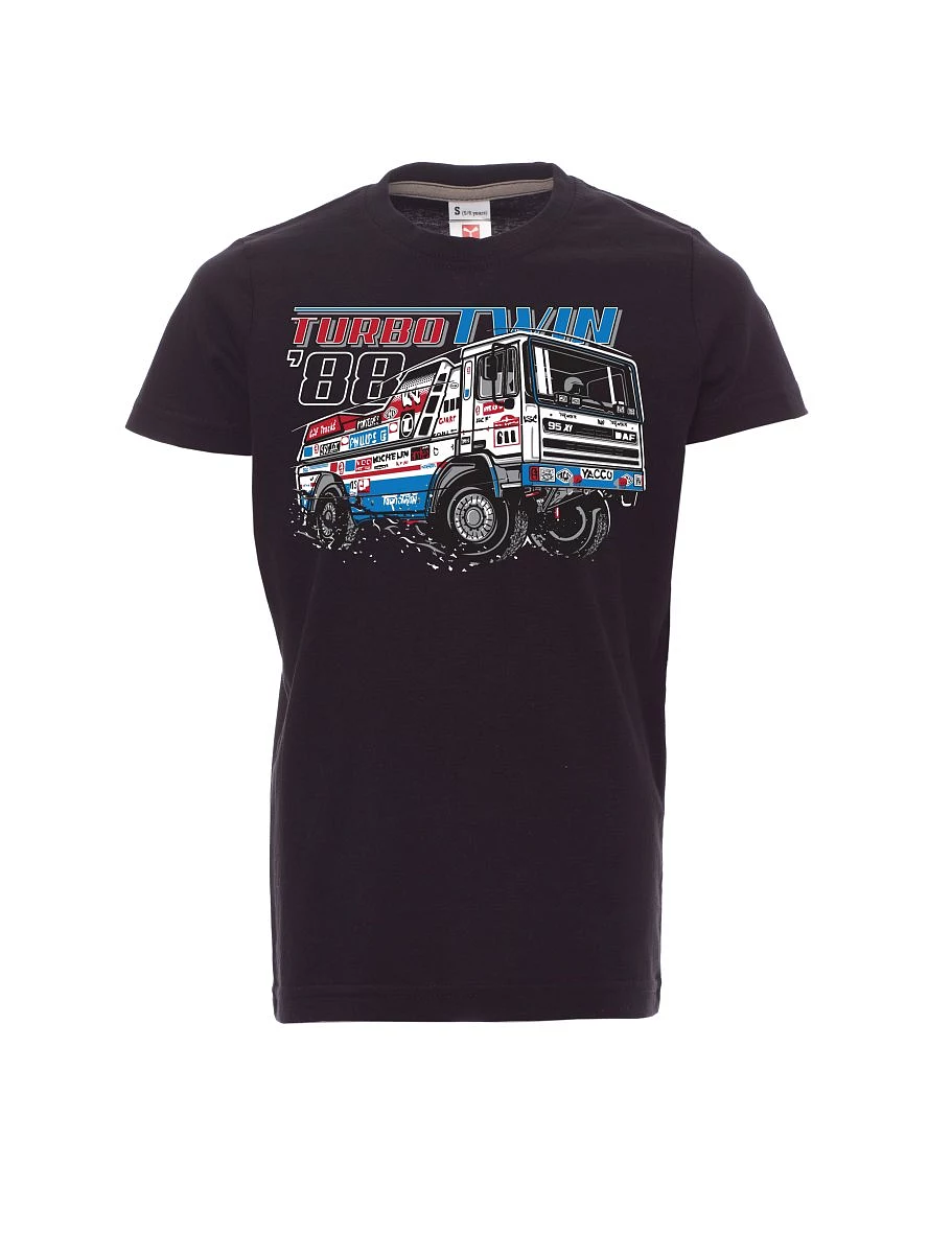 Black children´s T-shirt TurboTwin from Dakar 1988
