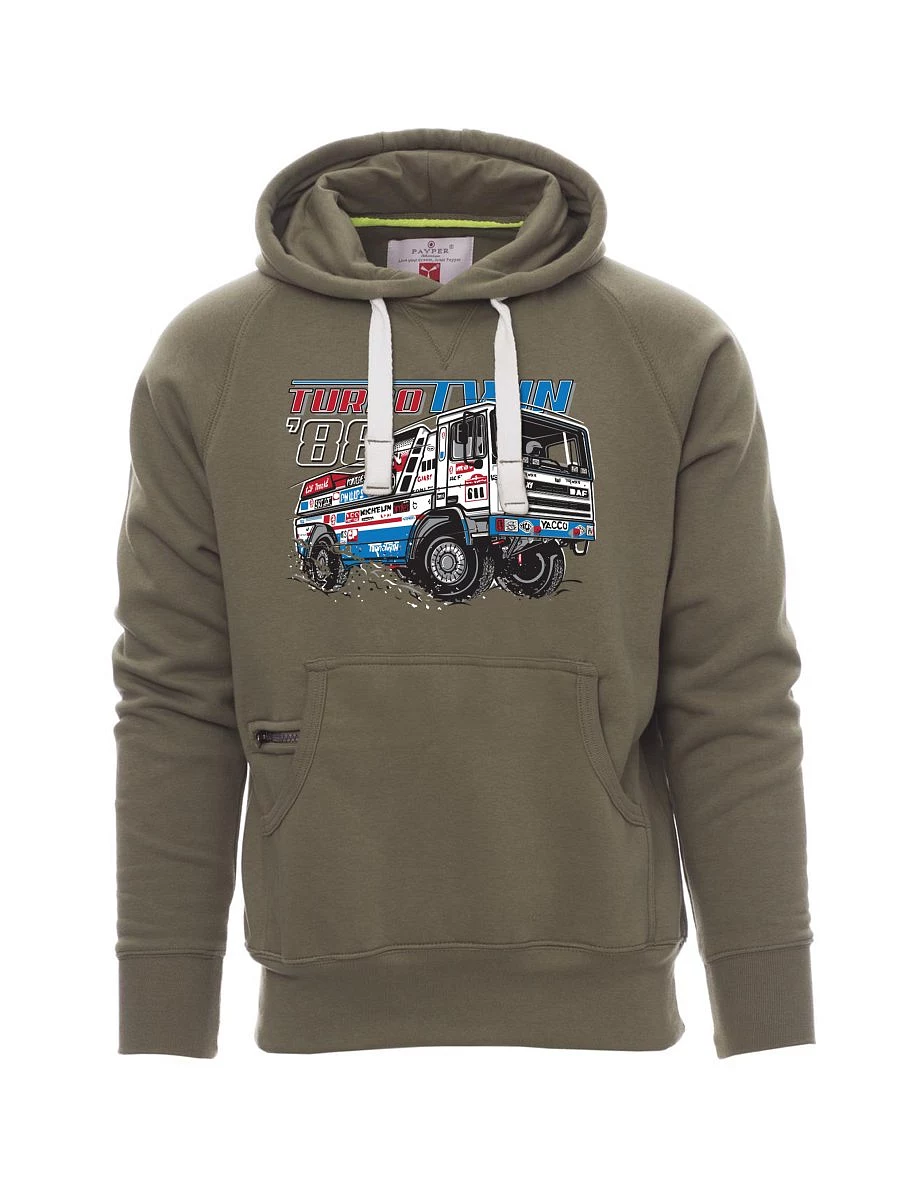 Khaki men´s sweatshirt TurboTwin from Dakar 1988