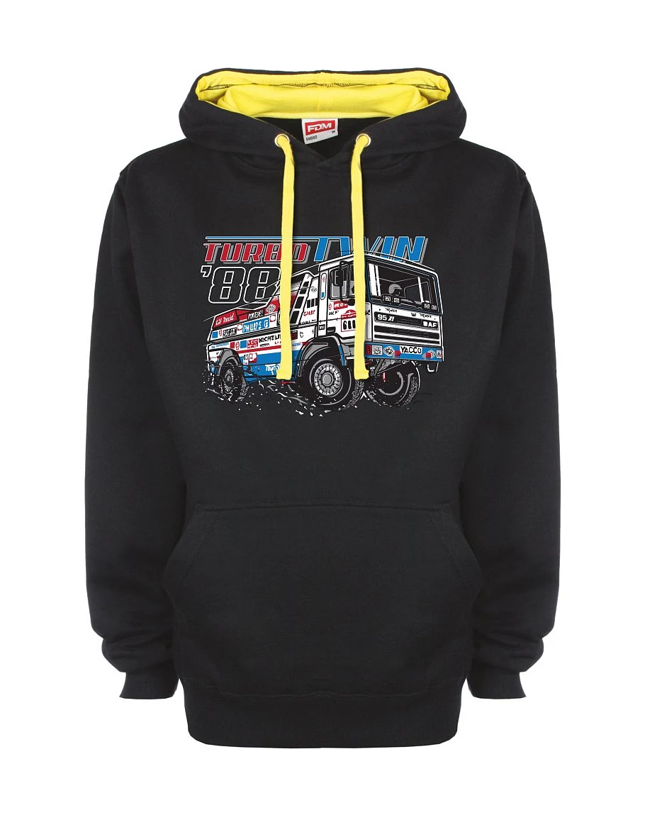 Yellow-black sweatshirt TurboTwin from Dakar 1988