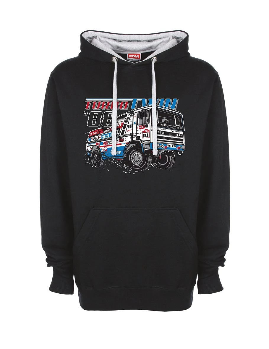 Grey-black sweatshirt TurboTwin from Dakar 1988