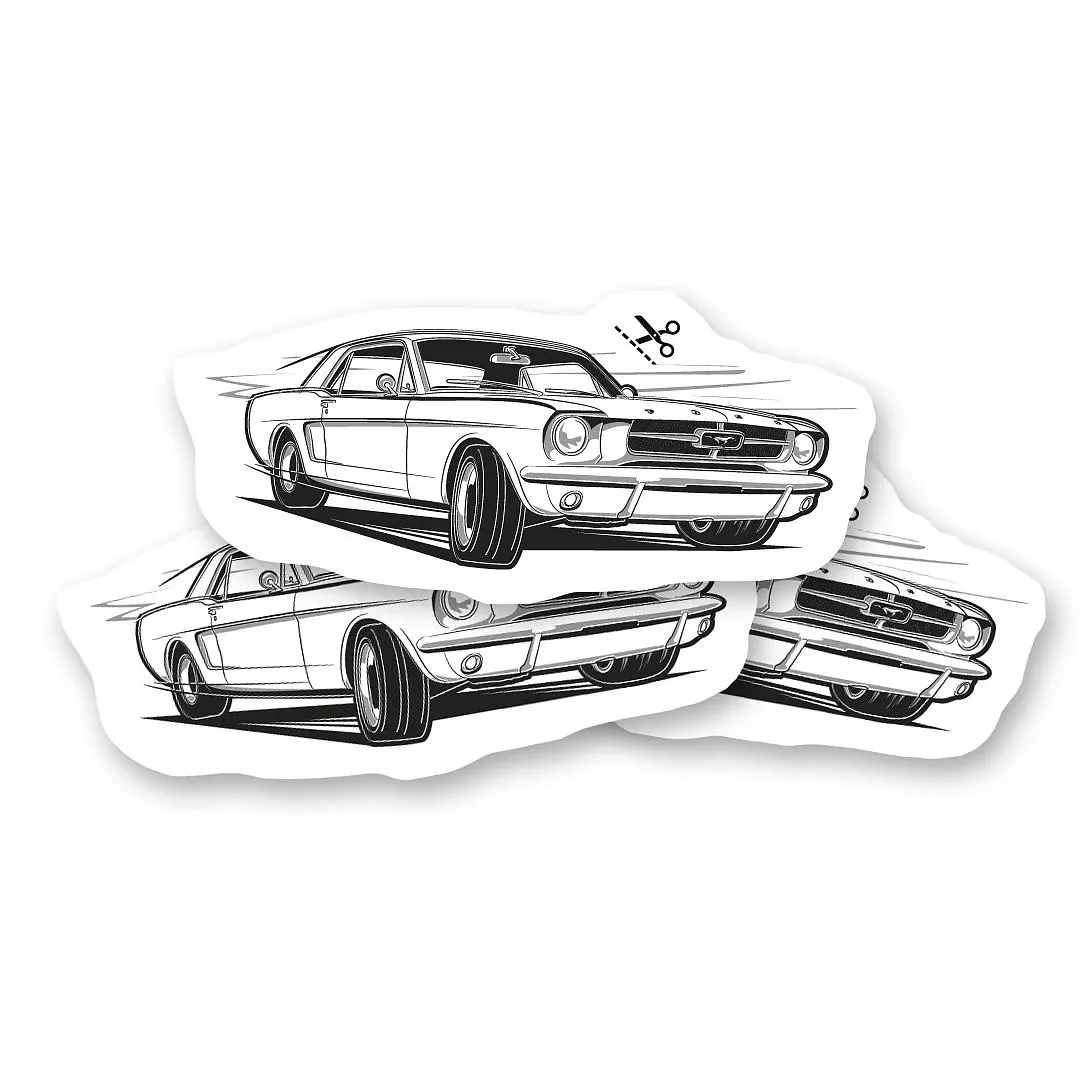 Temporary tattoo with the veteran Mustang