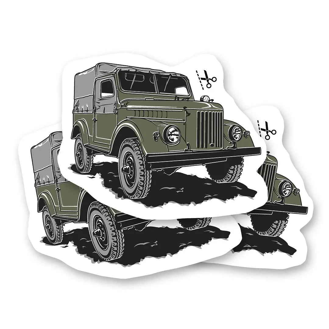 Temporary tattoo with the veteran Gaz 69